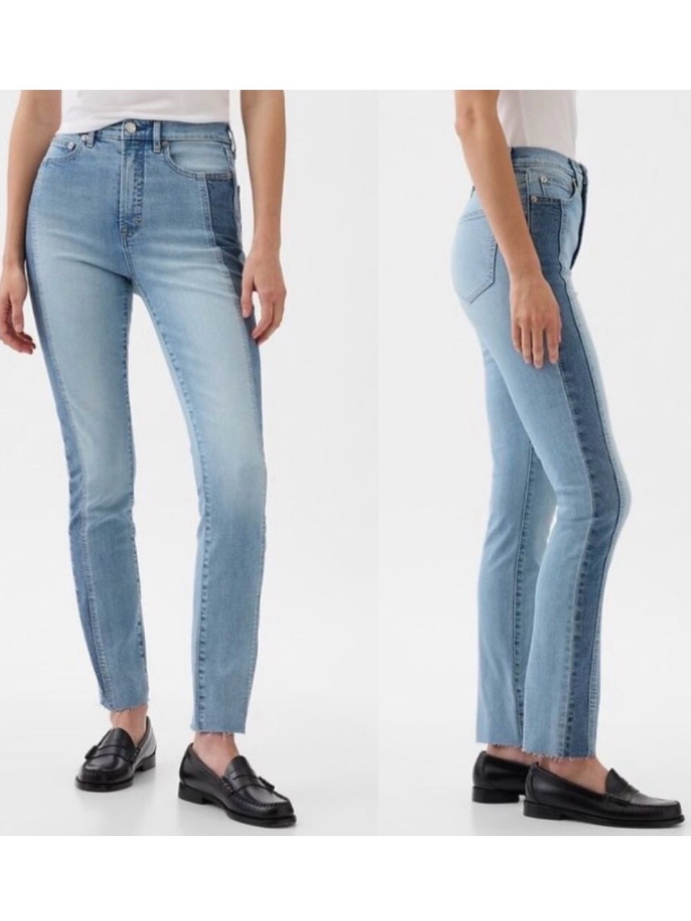 GAP High Rise Patchwork Vintage Slim Jeans NWT 26 / 2R